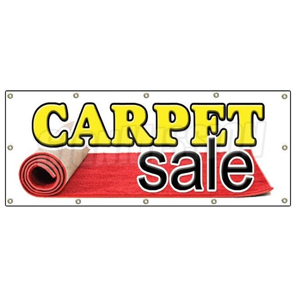 Signmission CARPET SALE BANNER SIGN store carpeting signs rugs wall to wall B-120 Carpet Sale - main